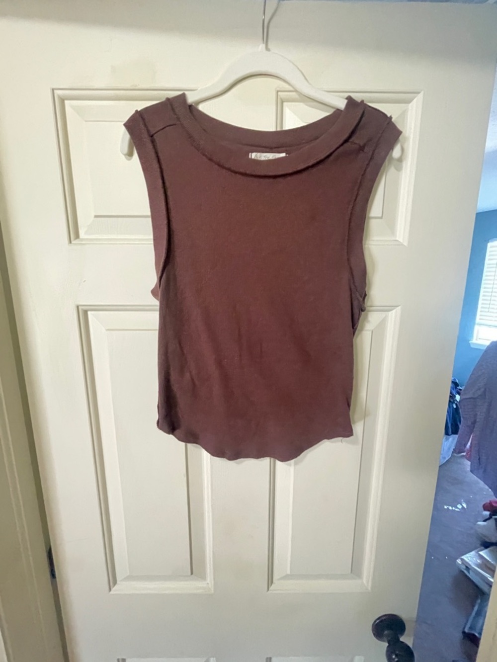 We the free brown tank size large